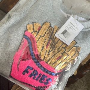Lola and the boys French fry grey sweatshirt